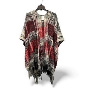 Woolrich Plaid Wrap with Fringe Accents